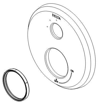 Delta Dorval RP100947 17/17T 3F Integrated Diverter Escutcheon