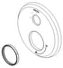 Delta Dorval RP100947 17/17T 3F Integrated Diverter Escutcheon