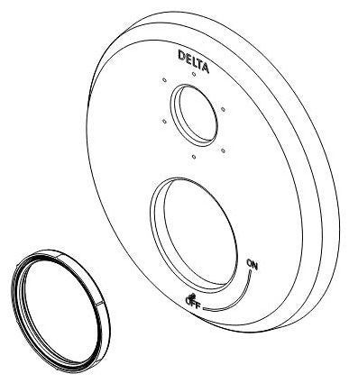 Delta Dorval RP100948 17/17T 6F Integrated Diverter Escutcheon