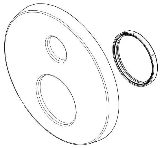 Delta RP101030CZ Escutcheon - 3 Setting Integrated Diverter