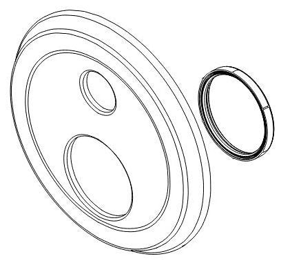 Delta RP101036 Escutcheon - 3 Setting Integrated Diverter