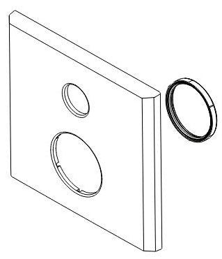 Delta RP101040 Escutcheon - 3 Setting Integrated Diverter 14 Series