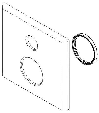 Delta RP101042KSPR Escutcheon - 3-Setting Int. Div. 17S