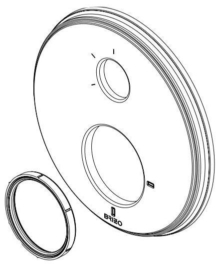 Brizo Invari RP101157PN 3F PB Int Div Escutcheon and Seal