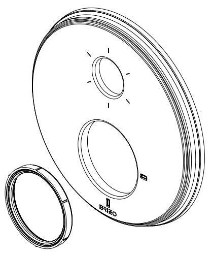 Brizo Invari RP101158PN 6F PB Int Div Escutcheon and Seal