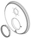 Brizo Invari RP101158PN 6F PB Int Div Escutcheon and Seal