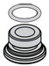 Brizo Invari RP101161GL Slide Bar Shower Arm Finial and O-ring