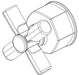 Brizo Invari RP101177GL Pressure Balance Valve with Diverter Trim - Cross Handle