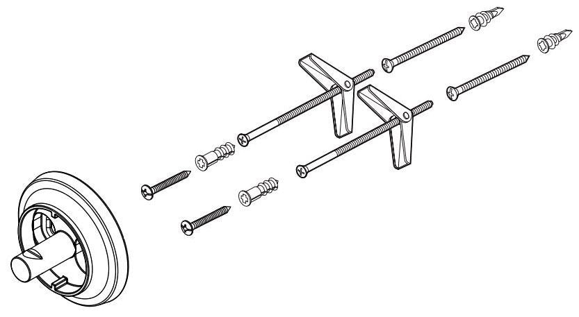 Brizo Invari RP101180GL Slide Bar Mounting Hardware