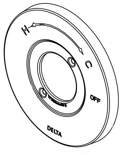 Delta Becker RP101205BL Monitor 14S T/S Escutcheon