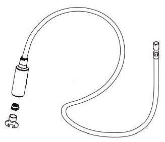 Brizo Odin RP101377BL Hose and Sprayer Assembly