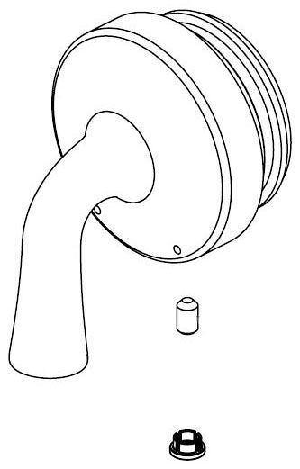 Delta Kayra RP101544SS Temperature Handle, Set Screw and Button