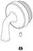 Delta Kayra RP101544SS Temperature Handle, Set Screw and Button