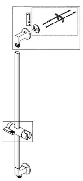 Brizo Kintsu RP101580BNX SlideBar Assembly