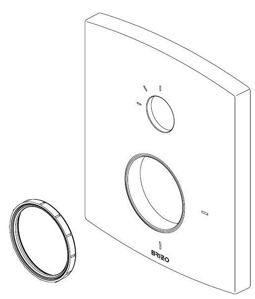 Brizo Kintsu RP101602GL Escutcheon- 17T Integrated 3F