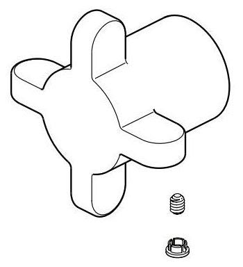 Brizo Odin RP101725BL Integrated Diverter Knob