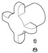 Brizo Odin RP101725BL Integrated Diverter Knob