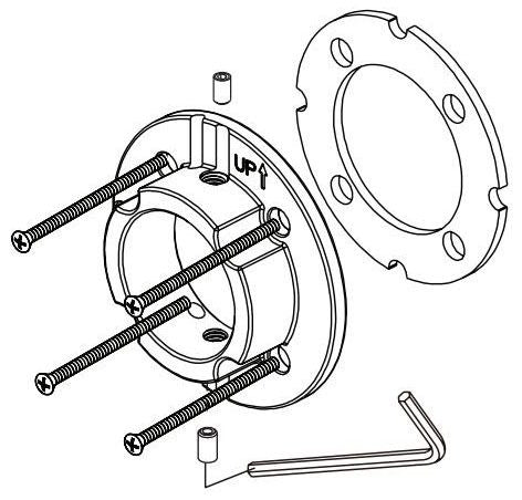 Brizo Frank Lloyd Wright RP101805 Mounting Base, Gasket, Screws & Wrench
