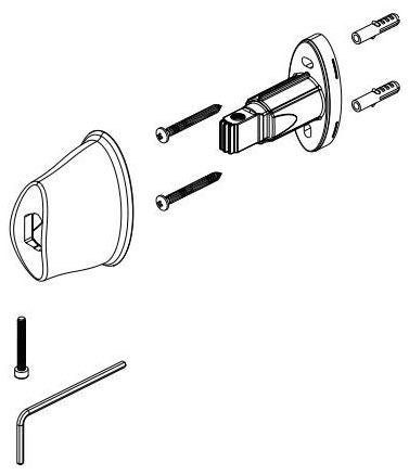 Delta Universal Showering Components RP101922CZPR Mounting Post And Mounting Hardware