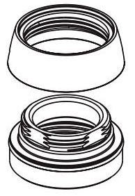 Peerless Flute RP102102 Cap, bonnet nut & O-ring