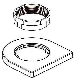 Peerless Xander RP102113 Nut, escutcheon & gasket
