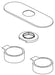 Delta Nicoli RP103367BL 3 Hole Escutcheon and Spacer