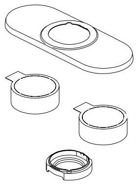 Delta Bowery RP103372KS 3 Hole Escutcheon and Spacer