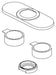 Delta Bowery RP103372KS 3 Hole Escutcheon and Spacer
