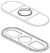 Delta Modern RP103375BL 3 Hole Escutcheon and Gasket