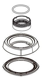 Delta Sandover RP103445BL Handle Base & Plate with O-ring & Adapter