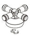 Delta Broderick RP103722BL Cross Handle & Clip