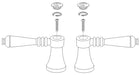 Brizo Tresa RP52399RB Single Metal Lever Handle Kit - Lavatory and Roman Tub