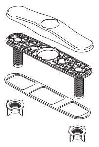 Delta Berkley RP70707SS Escutcheon, Plate & Nuts
