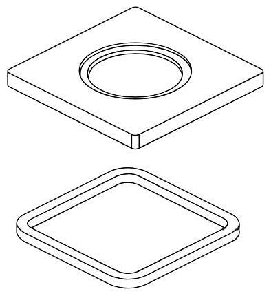 Delta Ara RP75477BL Roman Tub Handle Base and Gasket