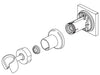 Brizo Siderna RP77095BL Wall Mount Assembly