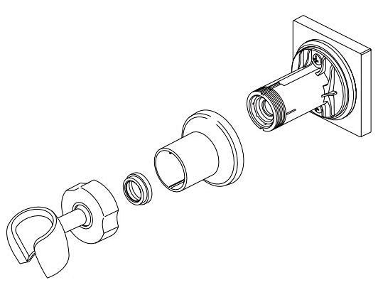 Brizo Siderna RP77095BL Wall Mount Assembly