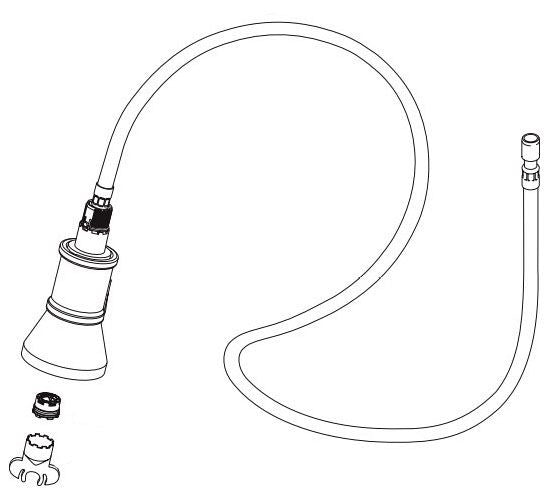 Brizo Artesso RP77553PC Wand, Hose Assembly, Hose Lead and O-rings