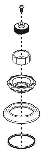 Brizo Rook RP81083GL RP Handle Base, Octagon, Seal, Nut - Roman Tub