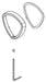 Delta Zura RP84241BL Single Handle Wall Mount Handle Flange, Gasket, Set Screw and Wrench