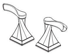 Delta Everly RP84373 Metal Lever Handle Set - Bathroom