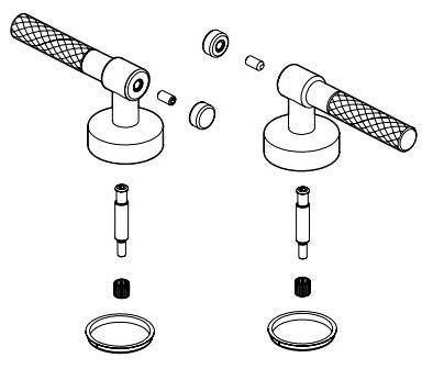 Brizo Litze RP91775BLGL Knurled Handle Kit