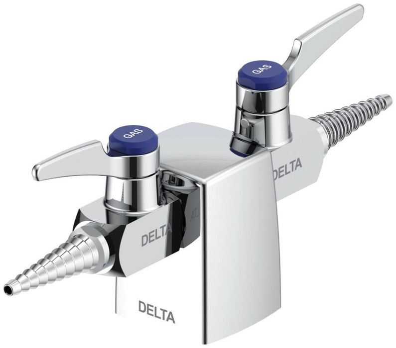 Delta Commercial W62 Series Ball Valve:W6225GAS Deck Mount Turret Ball Valve Hose Cocks at 180 Degrees