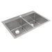 Elkay Crosstown 18 Gauge Stainless Steel 33" x 22" x 9" 1-Hole Equal Double Bowl Dual Mount Sink Kit