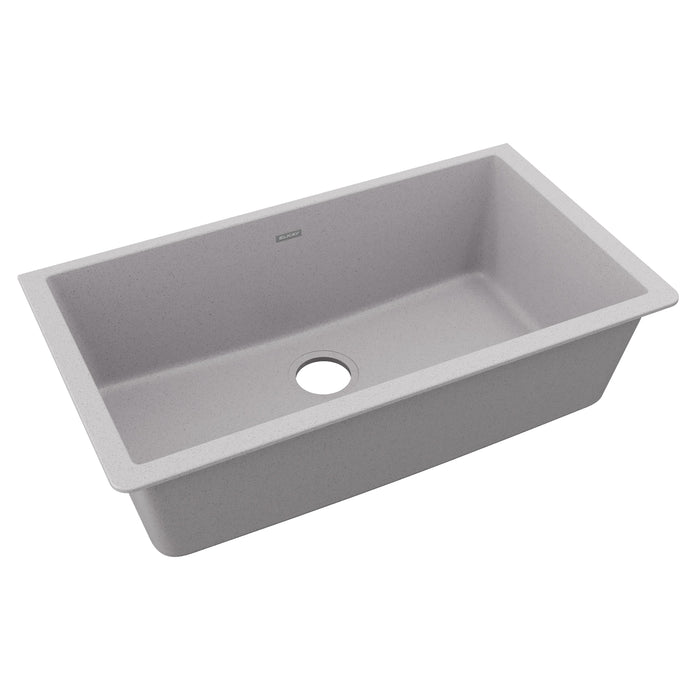 Elkay Quartz Classic 33" x 18-7/16" x 9-7/16" Single Bowl Undermount Sink Greystone