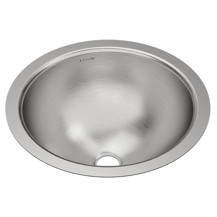 Elkay Asana Stainless Steel 14-3/8" x 14-3/8" x 6" Single Bowl Undermount Bathroom Sink with Overflow
