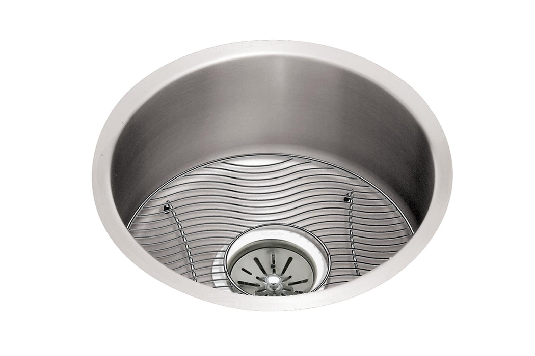 Elkay Lustertone Classic Stainless Steel 18-3/8" x 18-3/8" x 8" Single Bowl Undermount Sink Kit