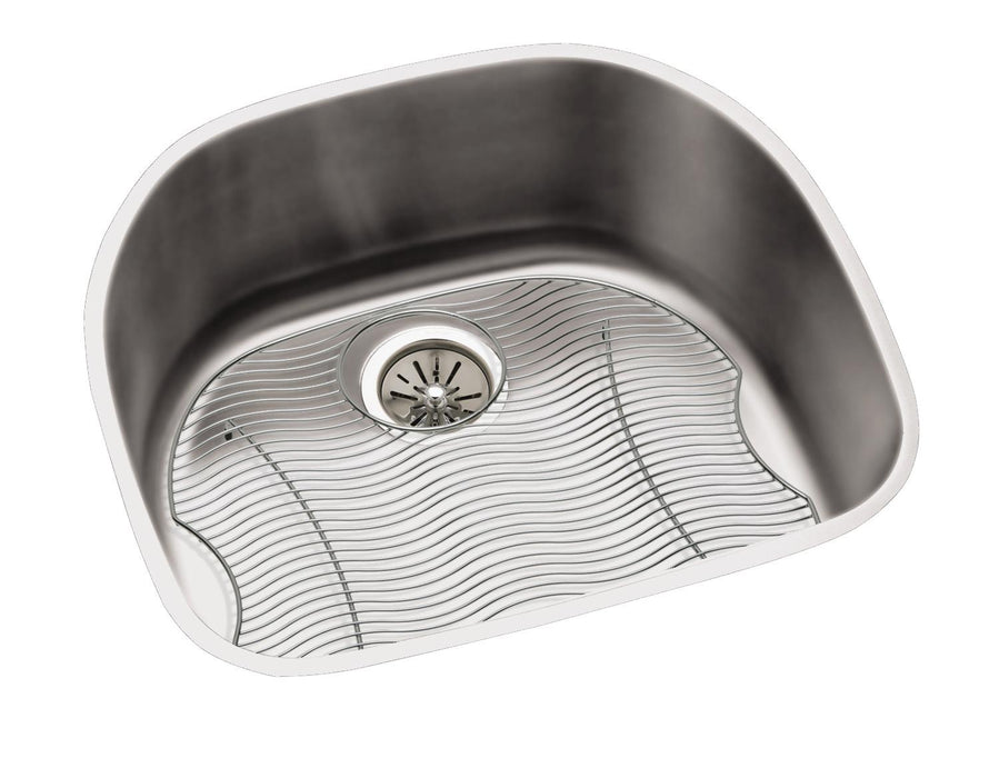 Elkay Lustertone Classic Stainless Steel 23-5/8" x 21-1/4" x 10" Single Bowl Undermount Sink Kit