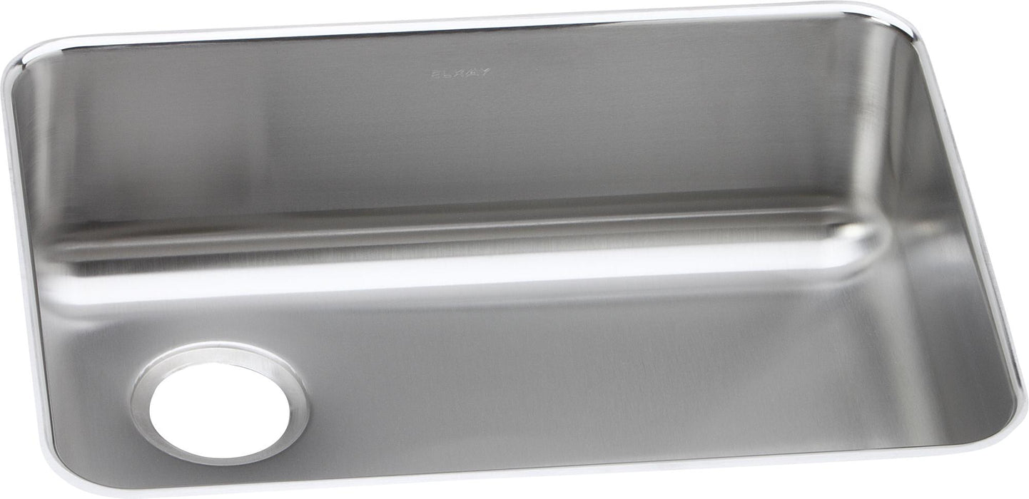 Elkay Lustertone Classic Stainless Steel 25-1/2" x 19-1/4" x 8" Single Bowl Undermount Sink with Left Drain