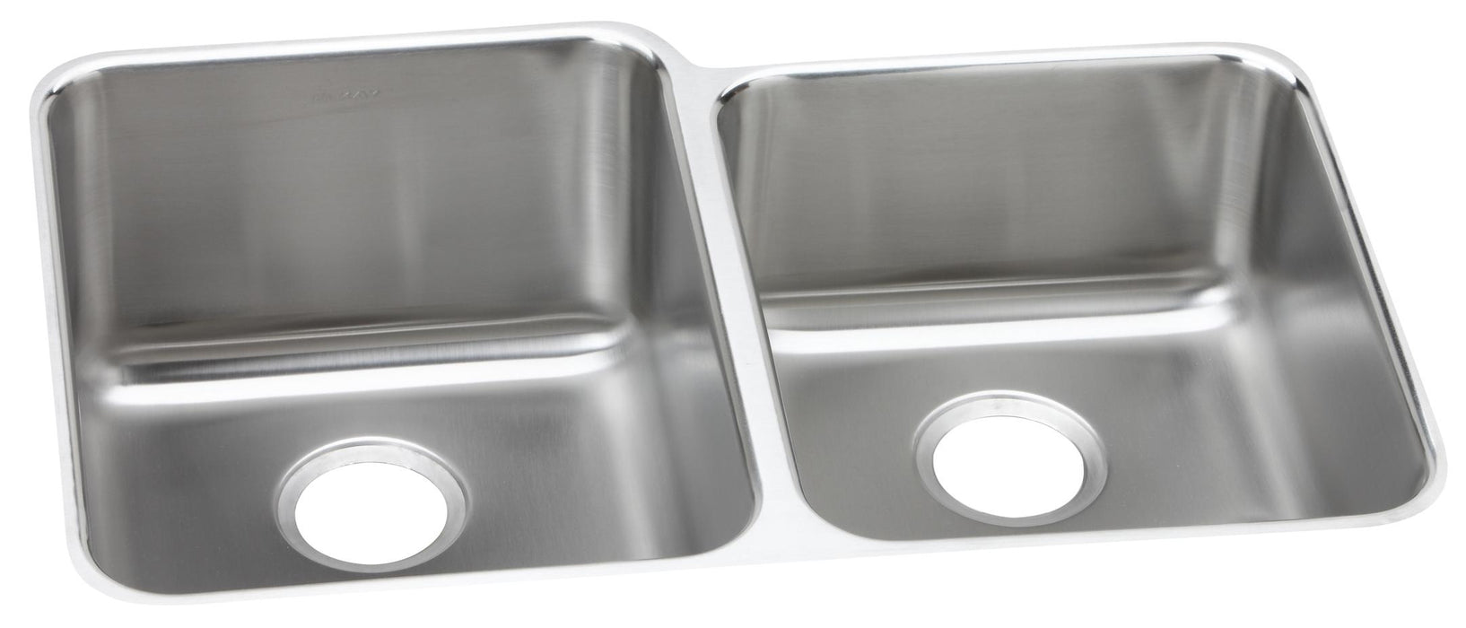 Elkay Lustertone Classic Stainless Steel 31-1/4" x 20-1/2" x 5-3/8" Offset Double Bowl Undermount ADA Sink