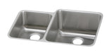 Elkay Lustertone Classic Stainless Steel 30-3/4" x 21" x 9-7/8" Offset 40/60 Double Bowl Undermount Sink